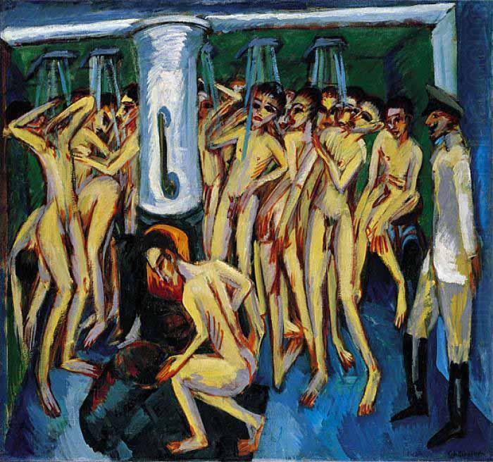 Ernst Ludwig Kirchner The soldier bath or Artillerymen oil painting picture